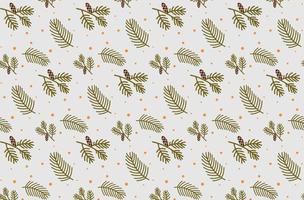 Christmas pattern with Christmas tree branches. Illustration for design, print, fabric or background vector