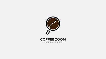 Coffee with Find logo vector design symbol graphic icon