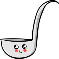 Cute ladle, illustration, vector on white background.