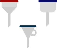 Metal funnels, illustration, vector on white background