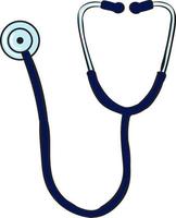 Stethoscope, illustration, vector on white background.