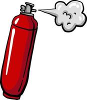 Red gas bottle, illustration, vector on white background