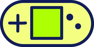 Old portable gaming device, illustration, vector on a white background.