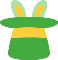 Bunny in a hat, illustration, vector on a white background.