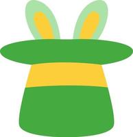 Bunny in a hat, illustration, vector on a white background.