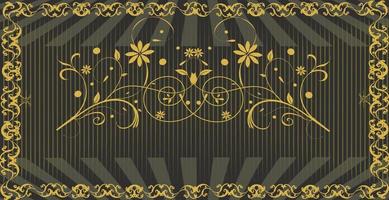 Vintage signboard with ornate elegant retro abstract floral design vector