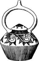 Bolivian Pot, vintage illustration vector