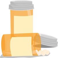 Medicine bottle, illustration, vector on white background