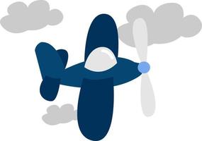 Flying plane, illustration, vector on white background.