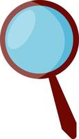 Magnifying glass, illustration, vector on white background.