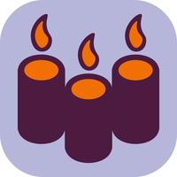 Burning candles, illustration, vector on a white background.