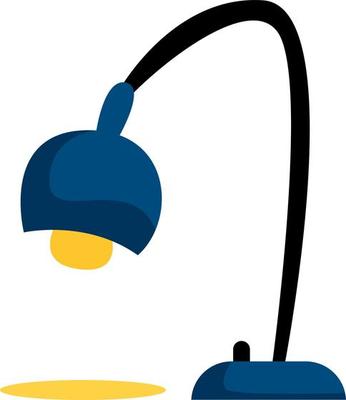 Blue lamp, illustration, vector on white background.