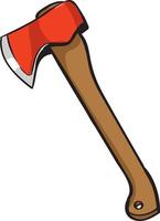 Big axe, illustration, vector on white background.