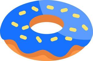 Birthday donut, icon illustration, vector on white background