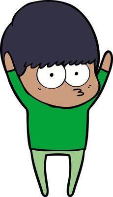 Cartoon curious man