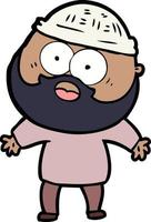 Cartoon man with beard vector