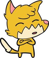 Vector fox character in cartoon style