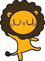 Cartoon cute lion vector