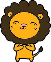 Cartoon cute lion vector