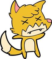 Vector fox character in cartoon style