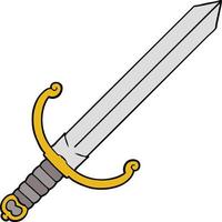 Cartoon cute sword vector