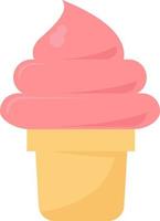 Small ice cream, illustration, vector on white background.