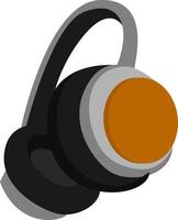 Headphones, illustration, vector on white background.