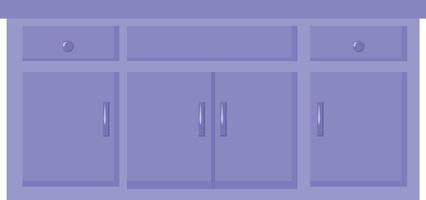 Purple drawers, illustration, vector on white background.