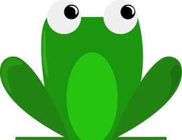 Frog, illustration, vector on white background.