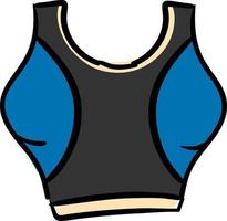 Blue swimsuit, illustration, vector on white background.