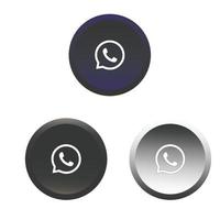Neomorphic ui and ux design elements call icon button vector