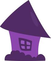 Halloween house, illustration, vector on a white background.