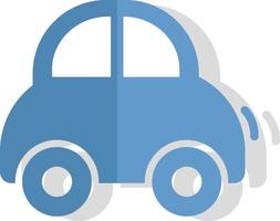 Blue car, illustration, vector on white background.