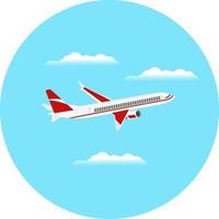 Plane in the air ,illustration, vector on white background.