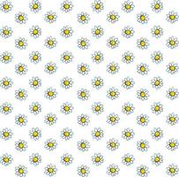 Chamomile wallpaper, illustration, vector on white background.