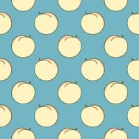 Yellow apricot,seamless pattern on blue background. vector
