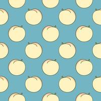 Yellow apricot,seamless pattern on blue background. vector