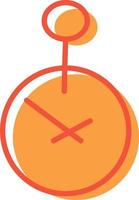 Analog clock, illustration, vector on a white background.