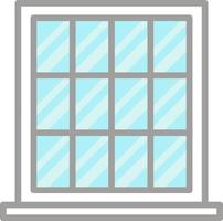 Big modern window, illustration, vector, on a white background. vector