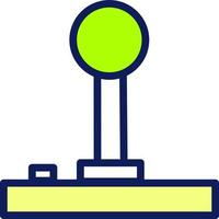 Retro old joystick, illustration, vector on a white background.