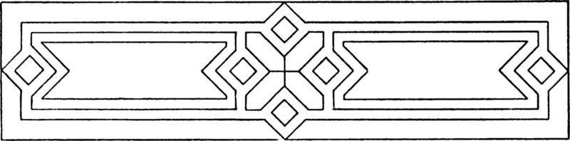 Geometric Pattern, vintage illustration. vector