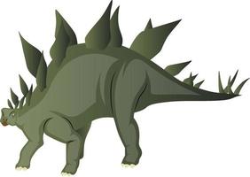Stegosaurus, illustration, vector on white background.