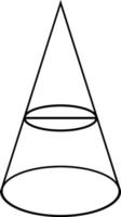 Conic Section Showing A Circle
 vintage illustration. vector