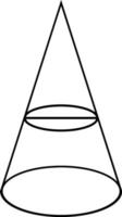 Conic Section Showing A Circle
 vintage illustration. vector