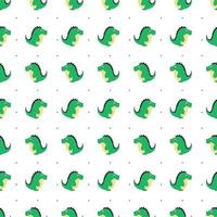 Dinosaurs pattern, illustration, vector on white background.