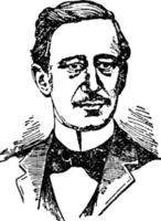 william marconi, ilustración de la vendimia vector