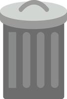 Trash can, illustration, vector on white background.