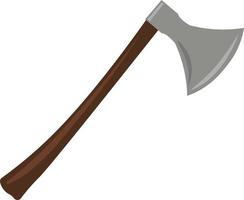 Big axe, illustration, vector on white background.