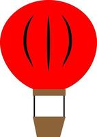 globo de viaje rojo, ilustración, vector, sobre un fondo blanco. vector