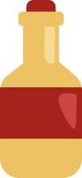 Wine bottle, illustration, vector on a white background.